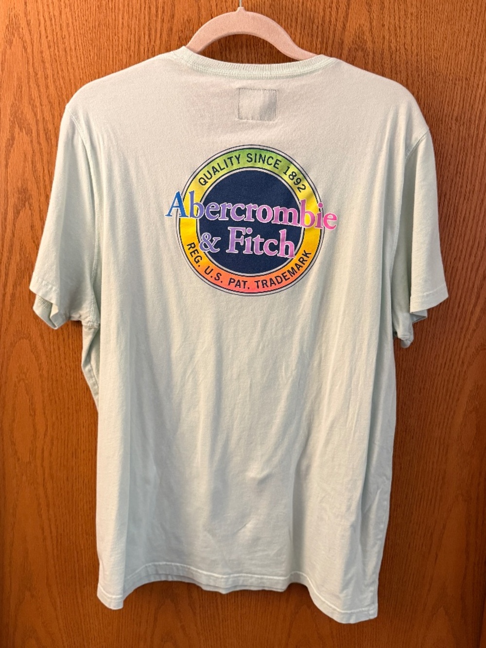 Mens XL Abercrombie & Fitch light/pastel green graphic tee